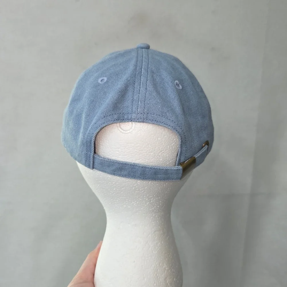 Zyia Active Baseball Cap Womens Light Blue Denim Embroidered Dad Hat Adjustable